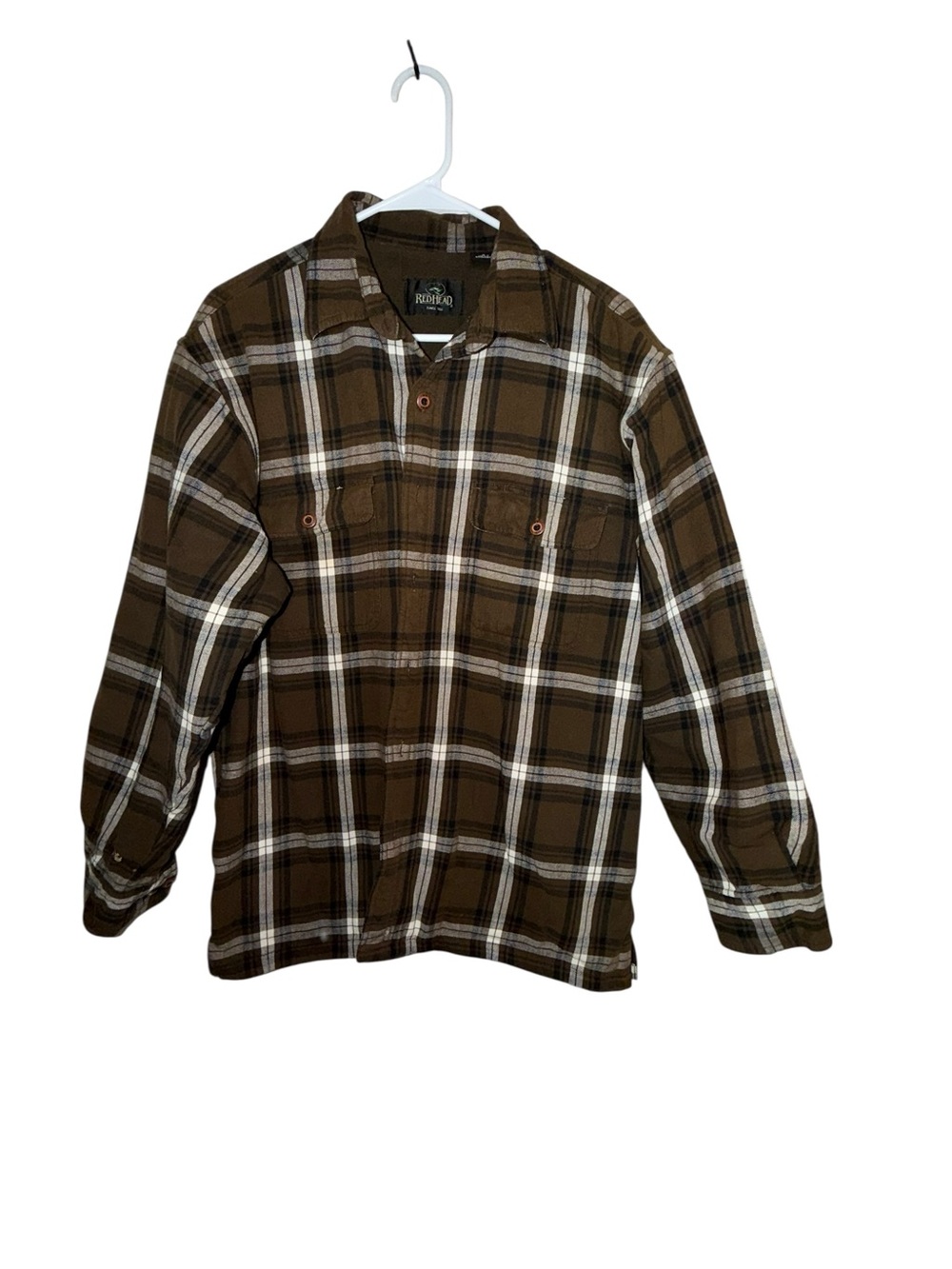 RedHead Brown Plaid Button-Down Shirt